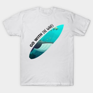 Surfboard Creative Whale Design Gift T-Shirt